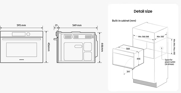 Фото - Духова шафа електрична Samsung NQ5B6753CAN/WT