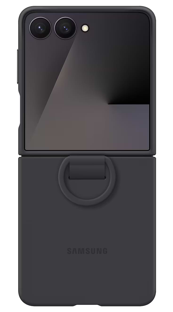 Чехол для смартфона Samsung Ring Case Silicone Flip 7 Black (EF-PF766TBEGUA) - Фото 1
