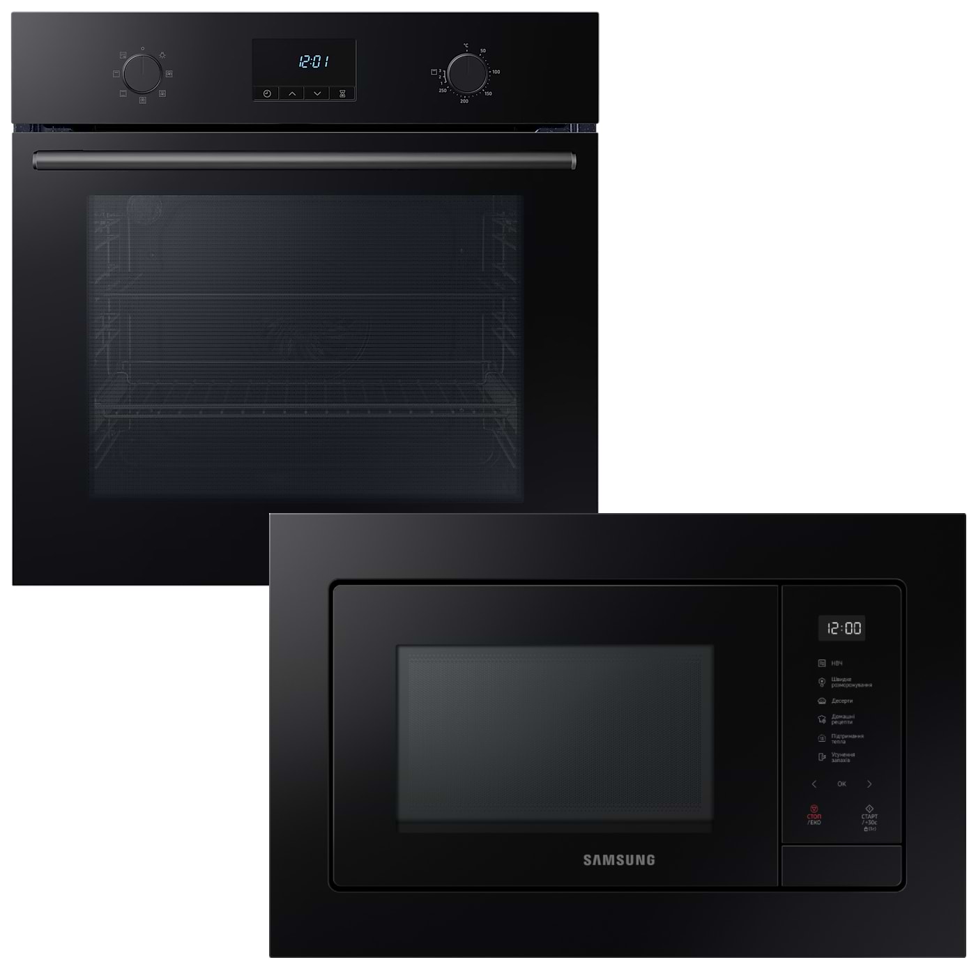 Духовой шкаф + микроволновка встроенная Samsung NV68A1110RB/WT + MS23A7118AK/UA - Фото 1