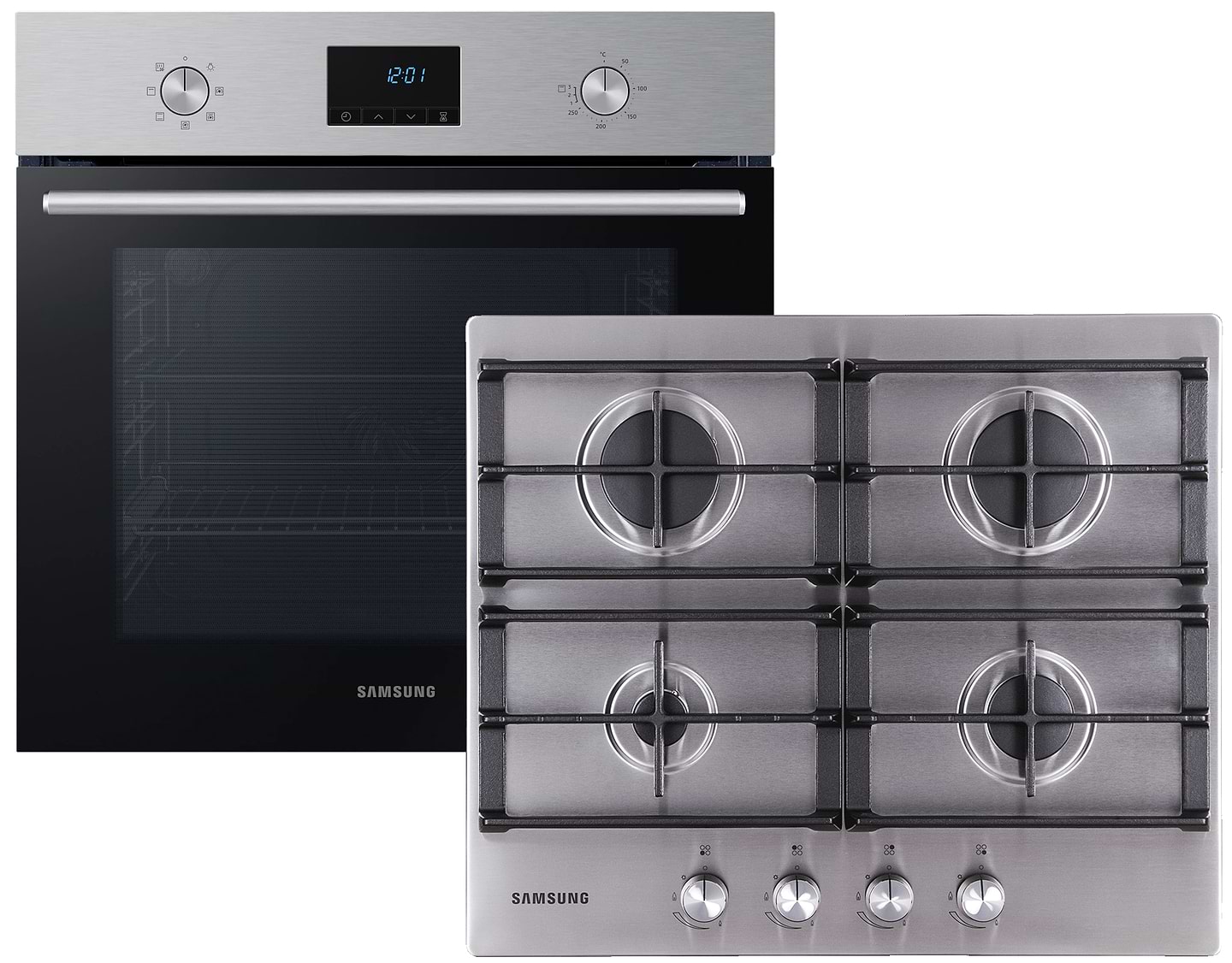 Комплект техники Samsung Духовой шкаф + Варочная поверхность Samsung NV68A1110RS/WT + NA64H3010AS/WT - Фото 1