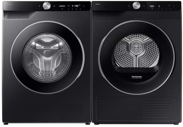 Фото - Комплект техніки Samsung Пральна машина з фронтальним завантаженням + Сушильна машина Samsung WW10FG6U9ELBUA + DV90T6240LB/UA