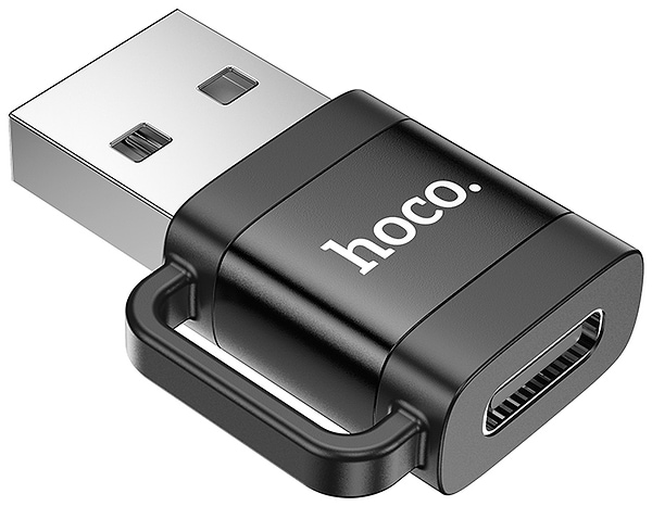 Фото - Переходник HOCO UA31D USB male to Type-C female USB2.0 adapter Black (6942007628143) Фото - Переходник HOCO UA31D USB male to Type-C female USB2.0 adapter Black (6942007628143)