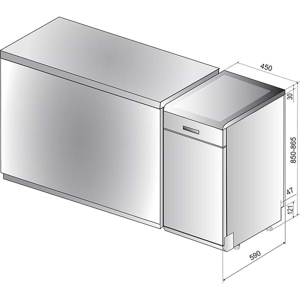 Фото - Посудомийна машина окремостояча Whirlpool WSFO 3O23 PF