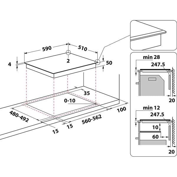 Фото - Варильна поверхня електрична Whirlpool WL S5360 BF/W