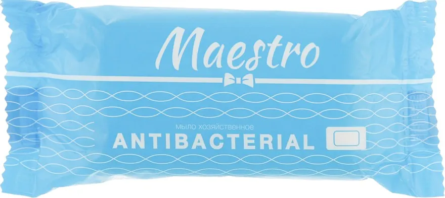 Мило господарське Maestro 72 %  Antibacterial 125 г (4820195506042) - Фото 1