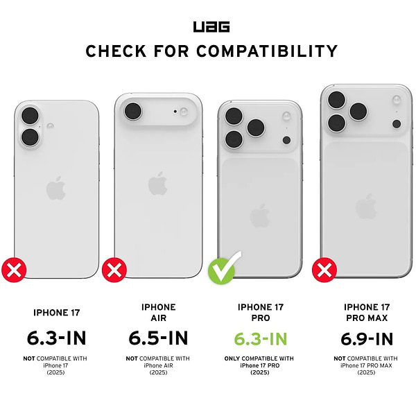 Фото - Чохол для смартфону UAG for iPhone 17 Pro Max, Dot MagSafe, Ash (114537113131)