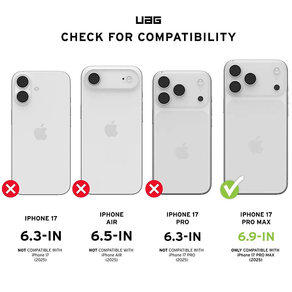 Фото - Чехол для смартфона UAG for iPhone 17 Pro Max, Pathfinder Clear MagSafe, Ash/Black (114552113140)