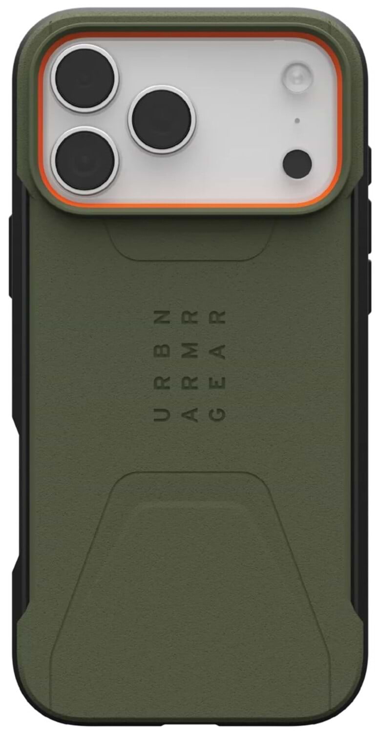 Чехол для смартфона UAG for iPhone 17 Pro Max, Civilian MagSafe, Olive/Orange (114546117297) - Фото 1
