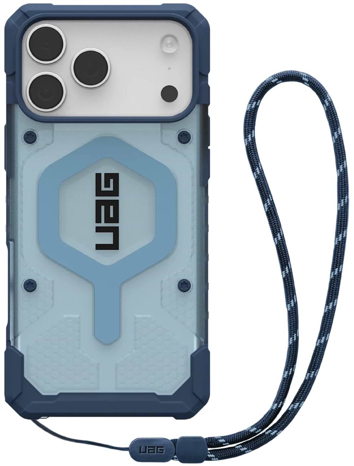 Чехол для смартфона UAG for iPhone 17 Pro Max, Pathfinder Clear MagSafe Bundle, Blues Lanyard + ремінець (1145521BV03) - Фото 1