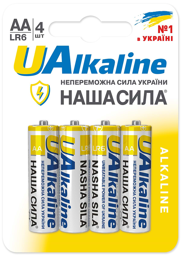 Фото - Батарейка тип AA Наша Сила UAlkaline AA (LR6) лужні 4 шт. (6922363163014) Фото - Батарейка тип AA Наша Сила UAlkaline AA (LR6) лужні 4 шт. (6922363163014)