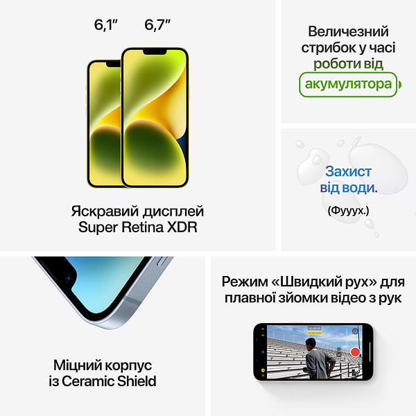 Фото - Смартфон Apple iPhone 14 256GB Yellow (REF, A+) e-SIM
