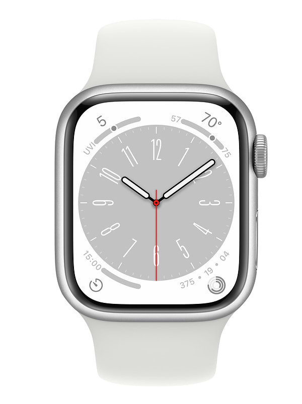 Фото - Смарт-годинник Apple Watch Series 8 GPS 41mm Silver Aluminium Case with White Sport Band