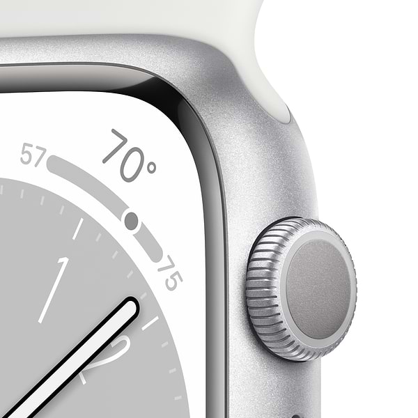 Фото - Смарт-годинник Apple Watch Series 8 GPS 41mm Silver Aluminium Case with White Sport Band