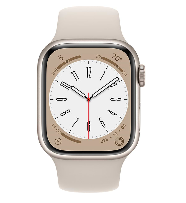 Фото - Смарт-годинник Apple Watch Series 8 GPS 41mm Starlight Aluminium Case with Starlight Sport Band