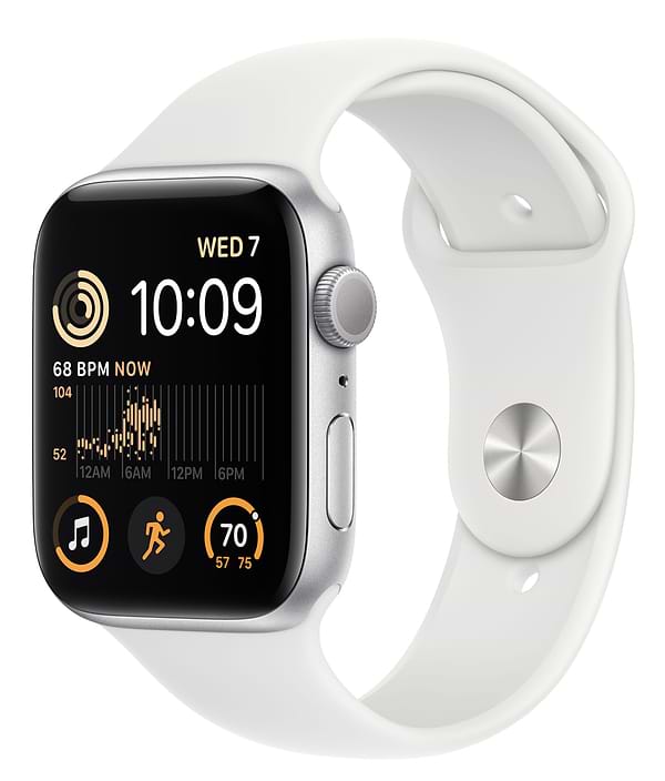 Фото - Смарт-часы Apple Watch SE GPS 44mm Silver Aluminium Case with White Sport Band