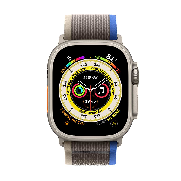 Фото - Смарт-годинник Apple Watch Ultra GPS 49mm Titanium Case with Blue/Gray Trail Loop - M/L