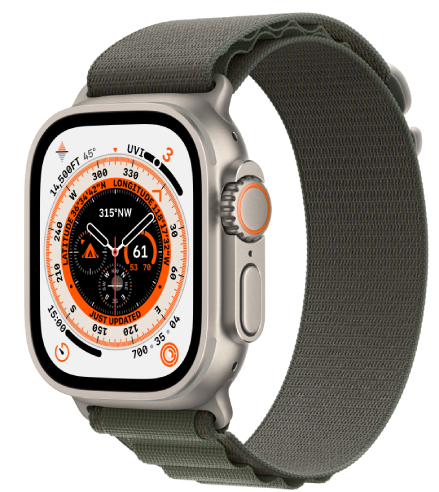 Фото - Смарт-годинник Apple Watch Ultra GPS 49mm Titanium Case with Green Alpine Loop - Small