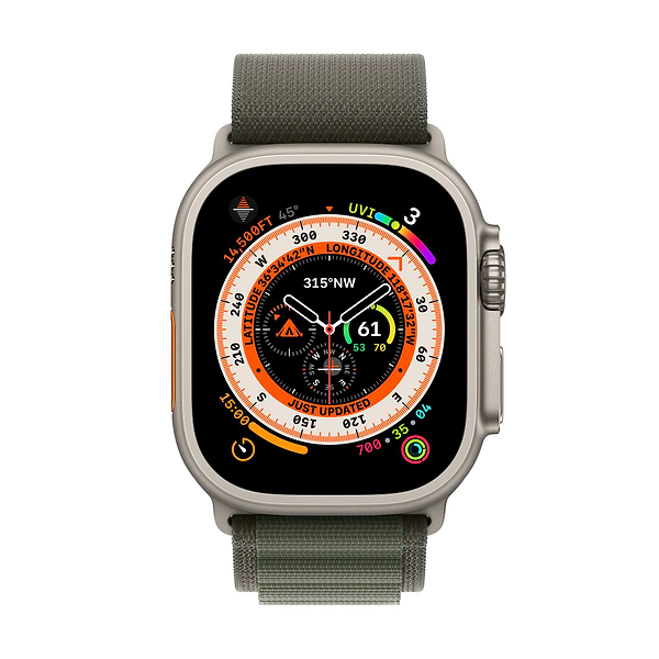 Фото - Смарт-годинник Apple Watch Ultra GPS 49mm Titanium Case with Green Alpine Loop - Small