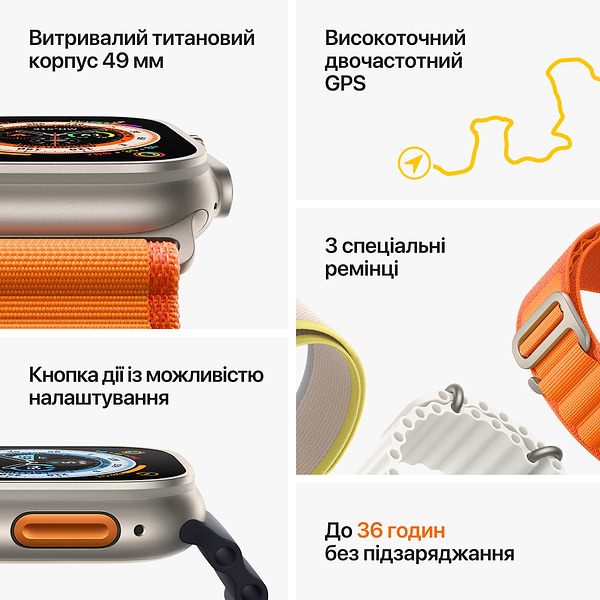 Фото - Смарт-часы Apple Watch Ultra GPS 49mm Titanium Case with Starlight Alpine Loop - Medium