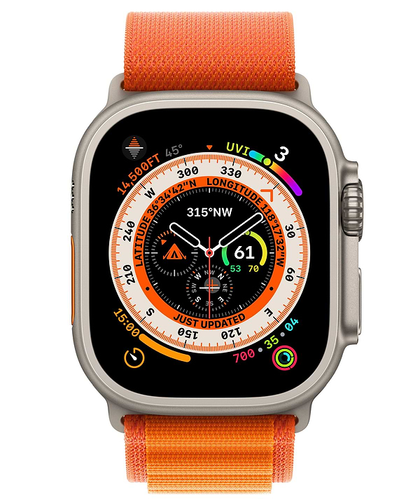 Фото - Смарт-часы Apple Watch Ultra GPS 49mm Titanium Case with Orange Alpine Loop - Small