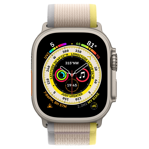 Фото - Смарт-годинник Apple Watch Ultra GPS 49mm Titanium Case with Yellow/Beige Trail Loop - S/M
