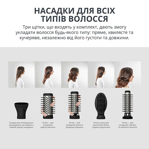 Фото - Уцінка - Фен-щітка Rowenta UB9540F0 BRUSH ACTIV 6в1