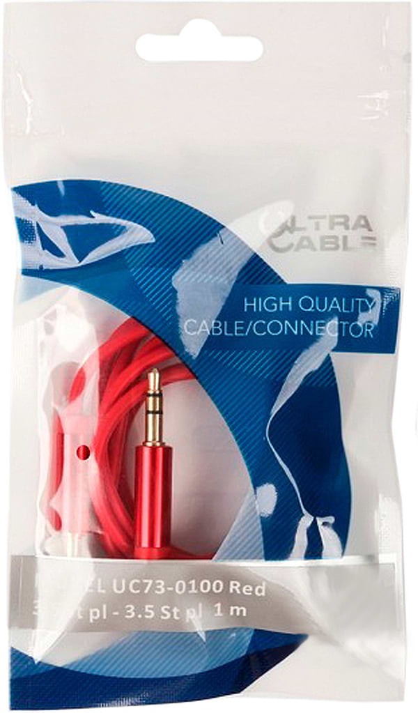 Фото - Кабель 3.5 мм -3.5 мм Ultra Cable UC73-0100 red