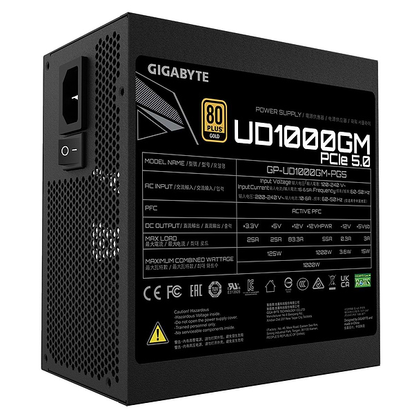 Фото - Блок живлення для ПК Gigabyte ATX2.31 1000W (GP-UD1000GM PG5)