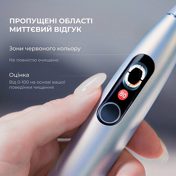 Фото - Зубная щетка электрическая Oclean X Plus Pro Digital Silver (6970810556179)