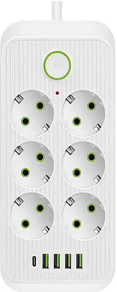 Мережевий фільтр UFT HP-5-25 2500Вт 6 р 5 USB 5 м White (LGHP-5-25)