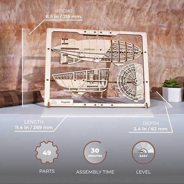 Фото - 3D пазли Ugears Цепелін (70208)