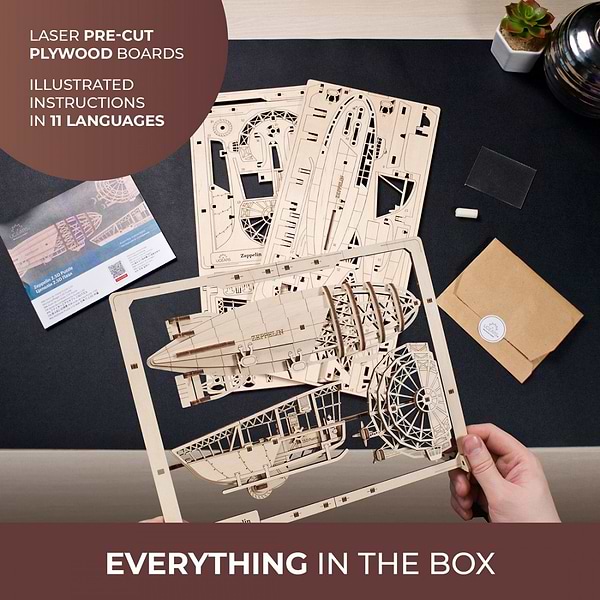 Фото - 3D пазли Ugears Цепелін (70208)