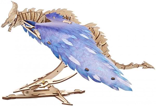 Фото - 3D пазлы Ugears Дракон Ураган (70151)