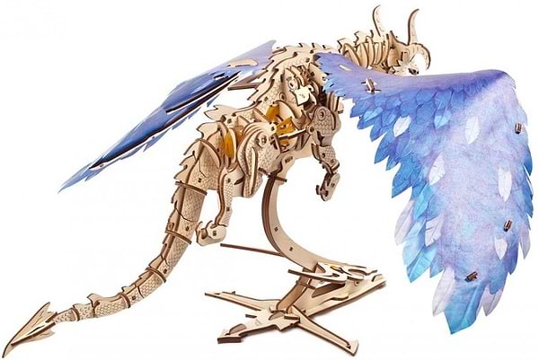 Фото - 3D пазлы Ugears Дракон Ураган (70151)