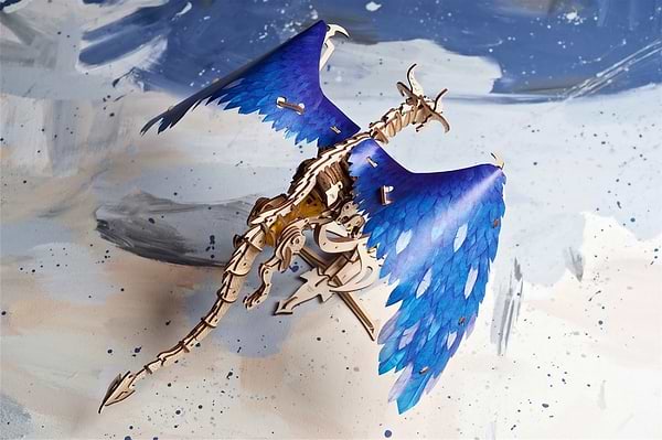 Фото - 3D пазлы Ugears Дракон Ураган (70151)