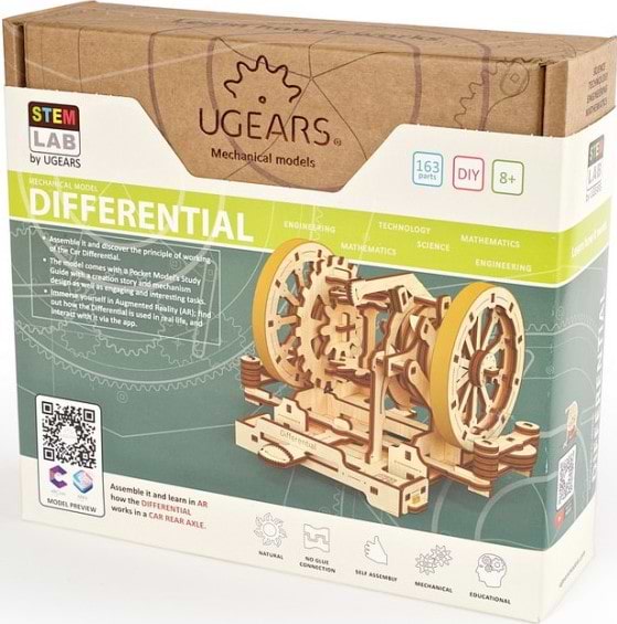 Фото - 3D пазлы Ugears Дифференциал (70132)