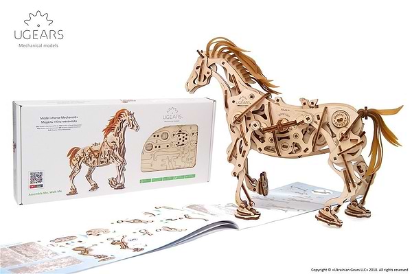 Фото - 3D пазлы Ugears Конь-Механоид (70054)