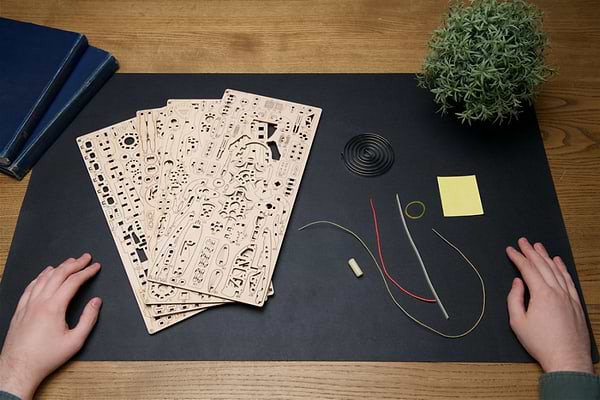 Фото - 3D пазлы Ugears Самолет сумасшедший шершень (70183)