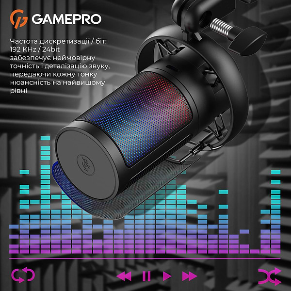 Фото - Мікрофон до комп'ютера GamePro UGM105B Black