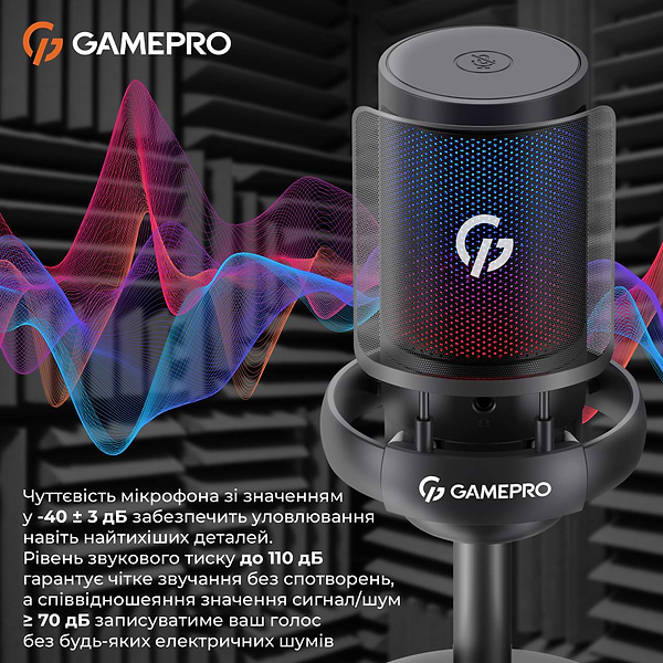 Фото - Мікрофон до комп'ютера GamePro UGM105B Black