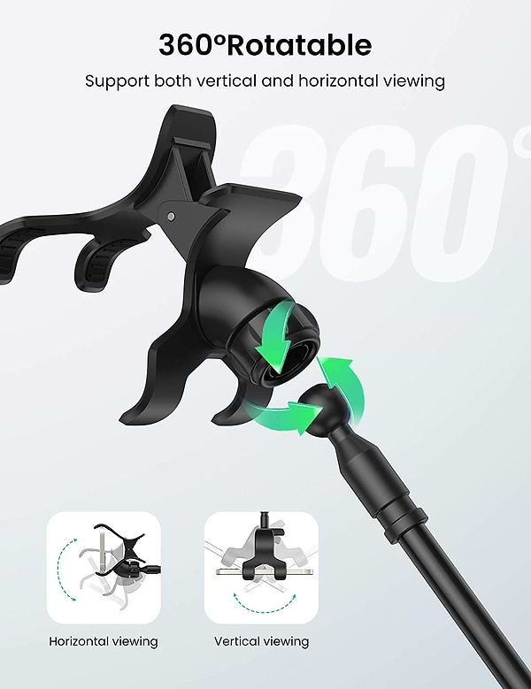 Фото - Підставка для мобільного пристрою UGREEN LP113 Multifunction Phone Clip Stand Black (80906)