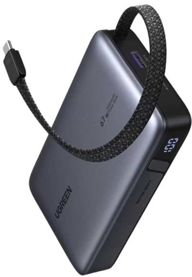 Батарея мобільна UGREEN 20000mAh PB550 67W Grey (55996B)