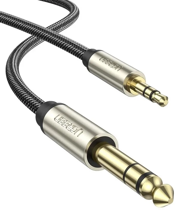 Кабель акустический UGREEN AV127 3.5mm Male  to 6.35mm Male 2 м Gray (UGR-10628)