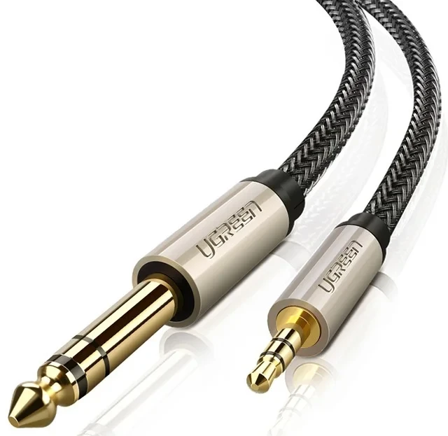 Кабель акустический UGREEN AV127 3.5mm Male to 6.35mm Male 5 м Gray (UGR-10630)