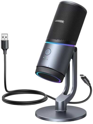 Мікрофон до комп'ютера UGREEN CM769 Desktop RGB (USB-A) Dark Gray (35629)