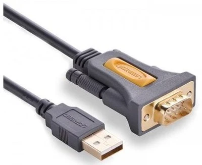 Кабель UGREEN CR104 USB to DB9 RS-232 Male Adapter Cable 1.5m Black (20211)