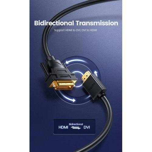 Фото - Кабель HDMI - DVI UGREEN HD106 HDMI to DVI Cable 2m Black (10135)
