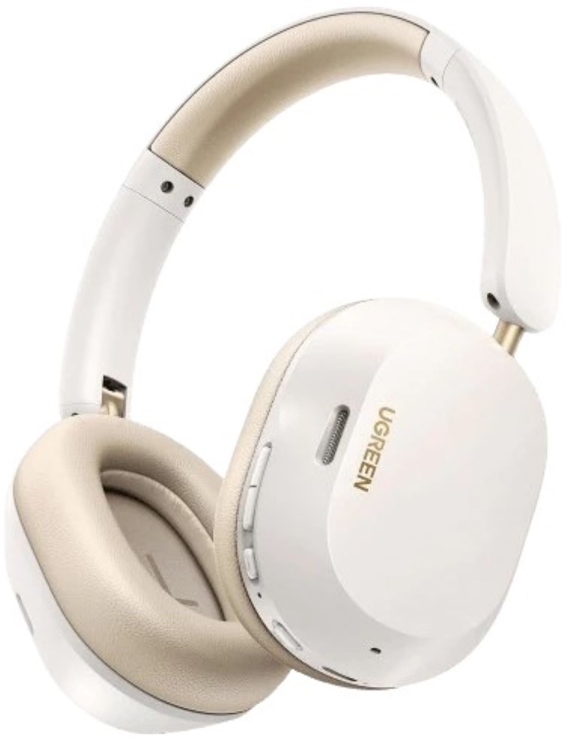 Навушники повнорозмірні бездротові UGREEN HP203 HiTune Max 5C Hybrid Active Noise-Cancelling Headphones White (35758) - Фото 1