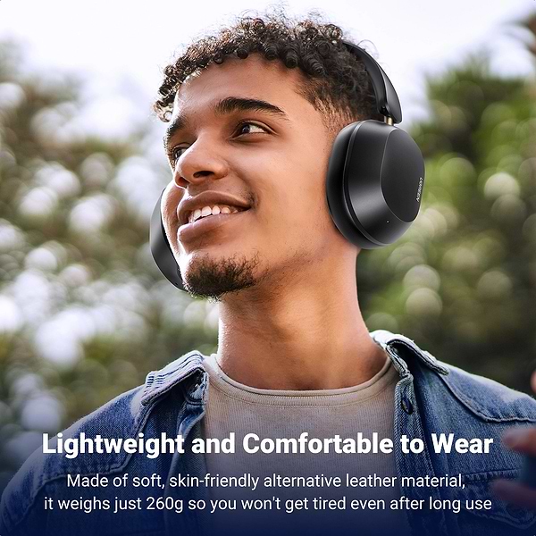 Фото - Наушники полноразмерные беспроводные UGREEN HP203 HiTune Max 5C Hybrid Active Noise-Cancelling Headphones Black (35757)