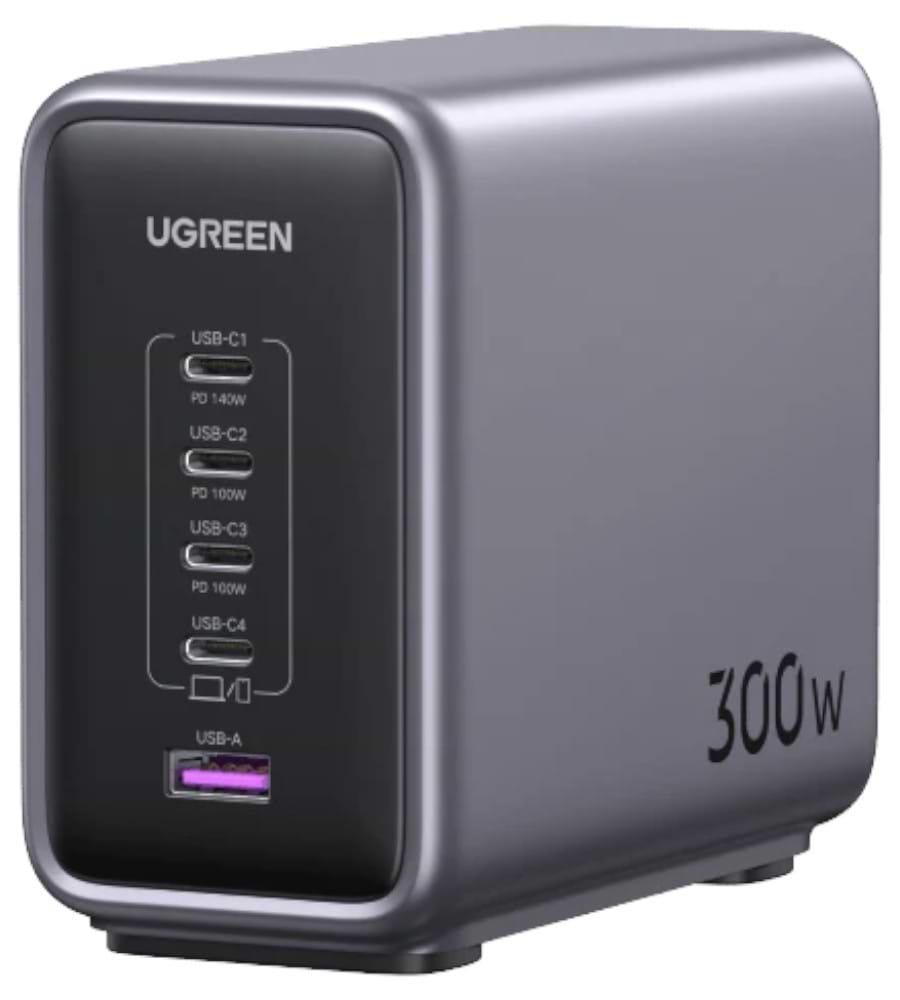 Мережевий зарядний пристрій UGREEN CD333 5xUSB 300W Nexode (5хUSB-C) (90903B) - Фото 1